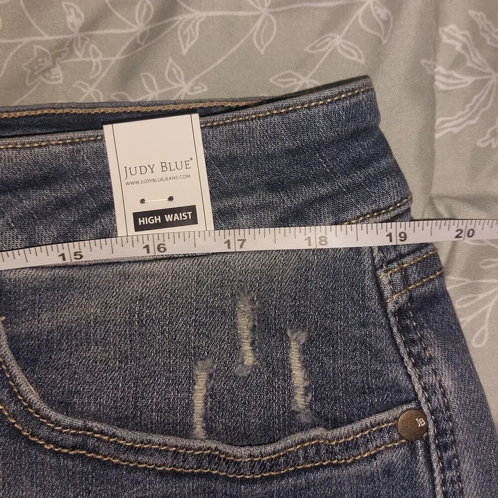 Judy Blue 3XL Cut off Raw Hem tummy Control Distressed Shorts Vacation Resort - Picture 10 of 12